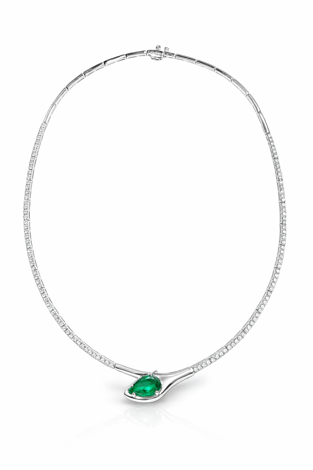 2.69CT Diamond 1.12CT Emerald Lab Certified Stone 14k White Gold