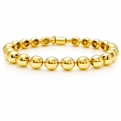 Plain Ball Bracelet 14k Yellow Gold