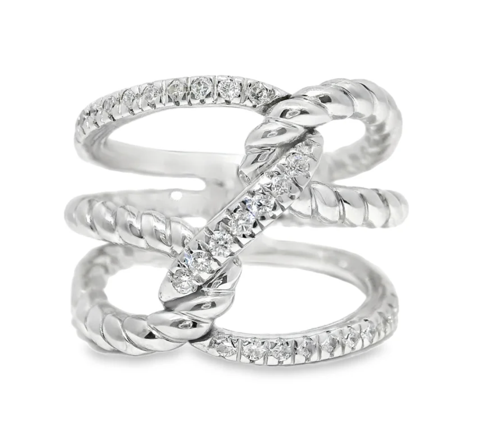 0.31CT Diamond Ring 18k White Gold