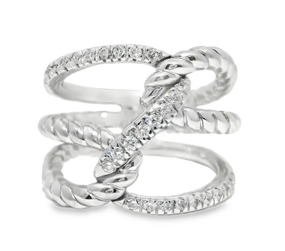 0.31CT Diamond Ring 18k White Gold