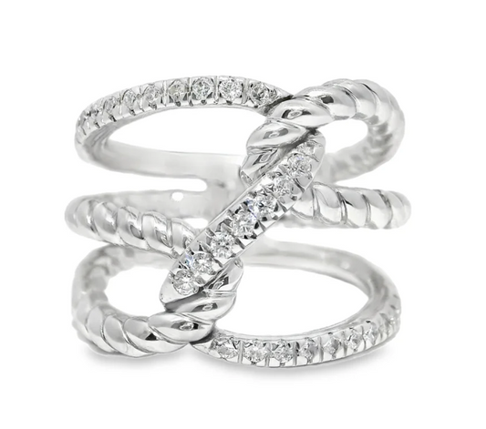 0.31CT Diamond Ring 18k White Gold