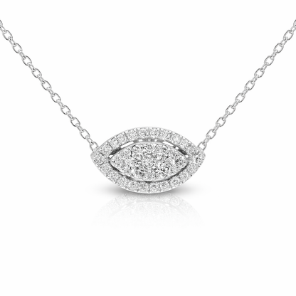 0.31CT Diamond Pendant 14k White Gold