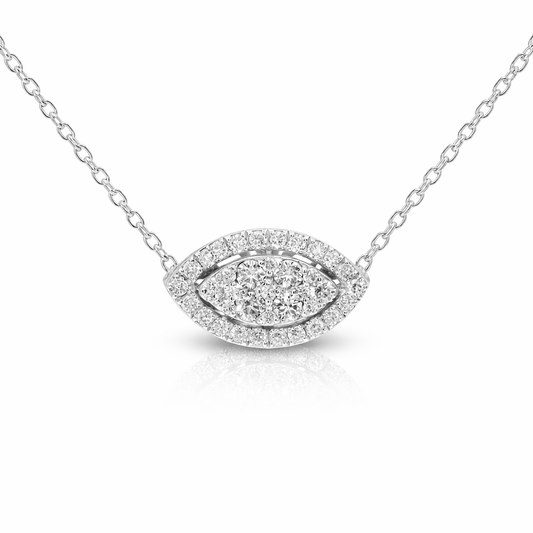 0.31CT Diamond Pendant 14k White Gold