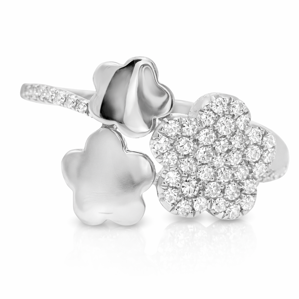 0.24CT Diamond Ring 14k White Gold