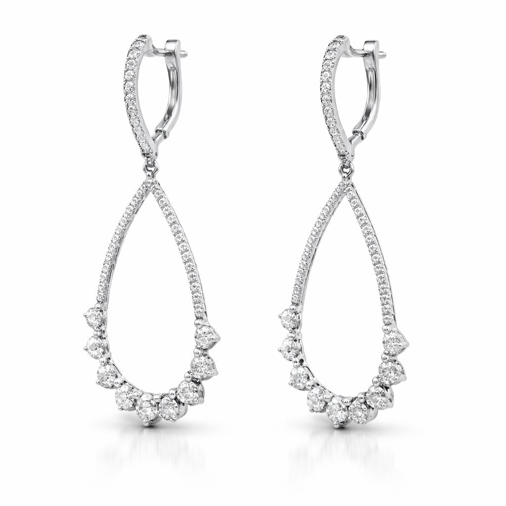 1.03Ct Diamond Earring 14k White Gold