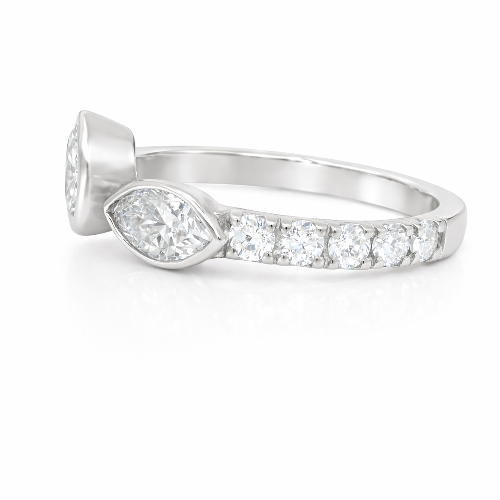 2.39CT Diamond Ring 18k White Gold
