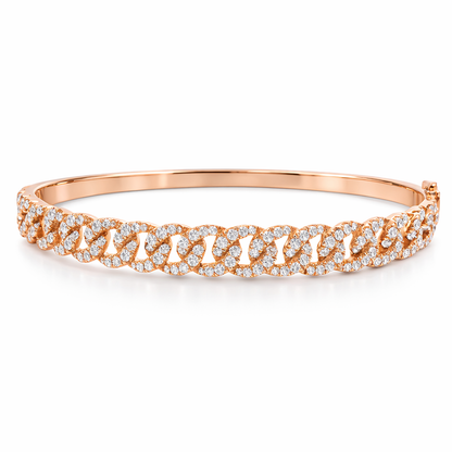 1.70CT Diamond Bangle 18k Rose Gold