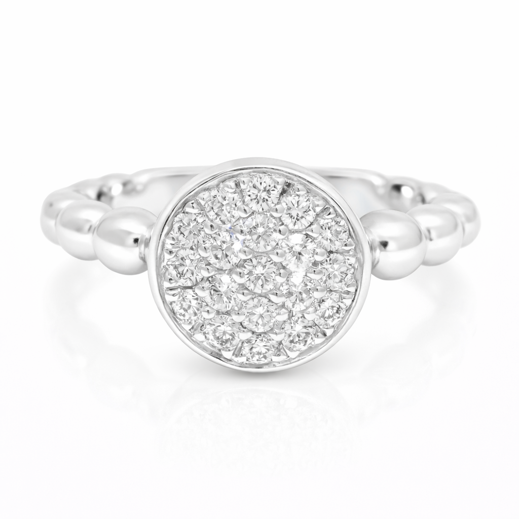 0.34CT Diamond Ring 18K White Gold