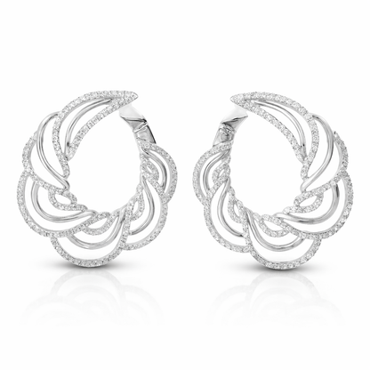 0.85CT Diamond Earrings 14k White Gold