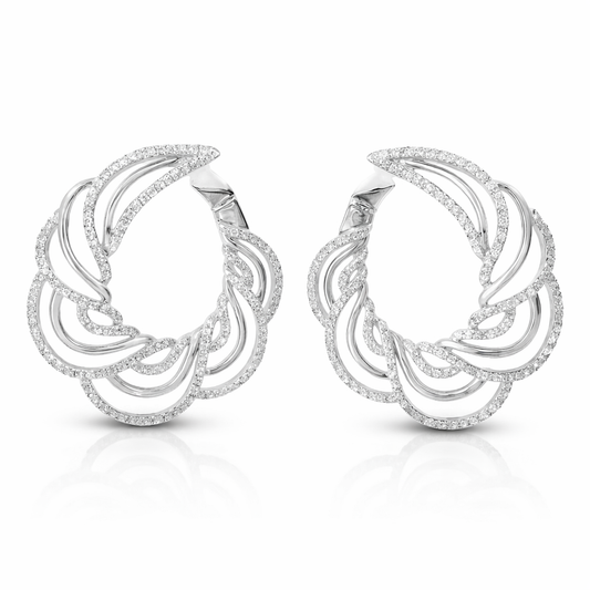 0.85CT Diamond Earrings 14k White Gold