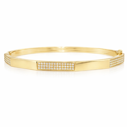 0.35CT Diamond Bangle 14k Yellow Gold