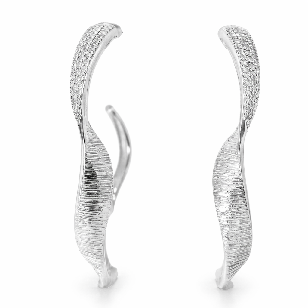 0.29CT Diamond 14k White Gold Earring