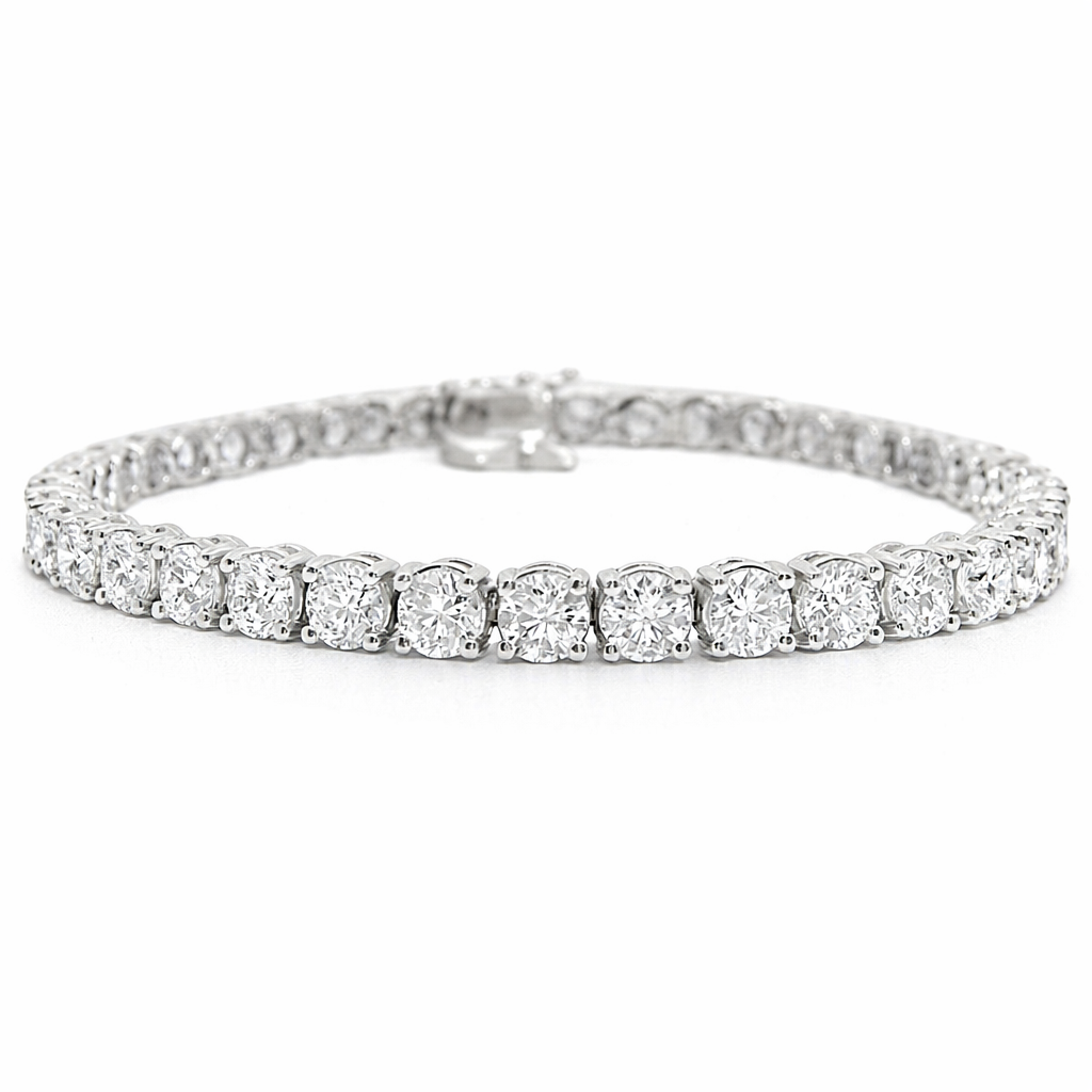 10.72CT Lab Diamond Bracelet 14k White Gold