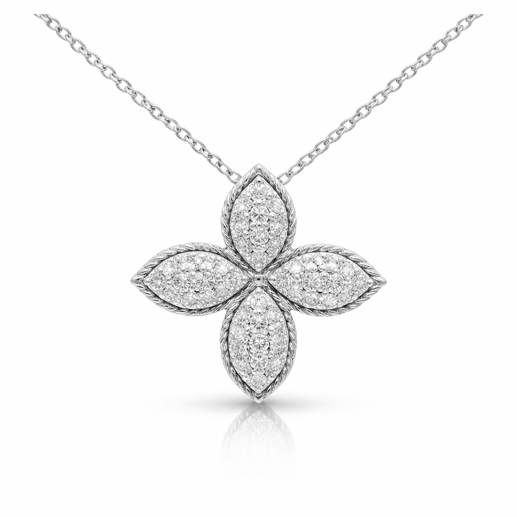 0.48CT Diamond Pendant 18k White Gold