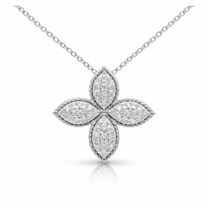 0.48CT Diamond Pendant 18k White Gold