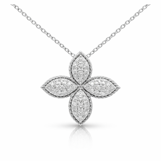 0.48CT Diamond Pendant 18k White Gold