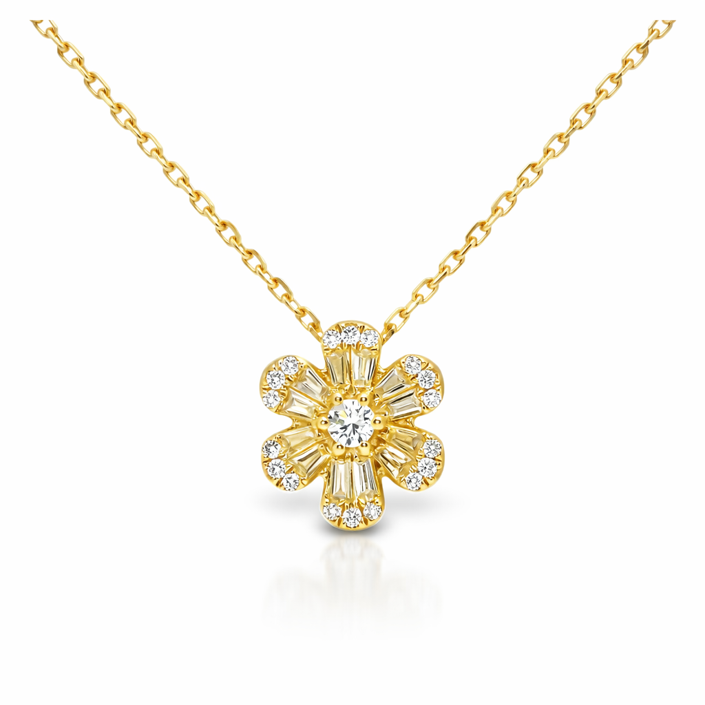 0.33CT Diamond Pendant 18k Yellow Gold