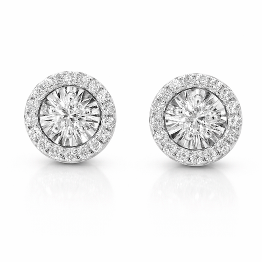 0.50CT Diamond  18k  White Gold Earring
