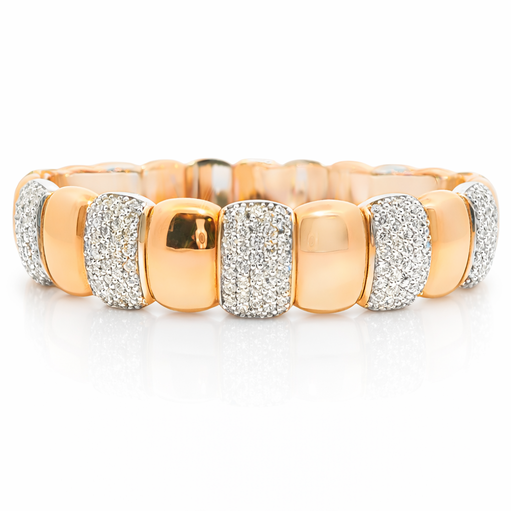 5.10CT Diamond Bangle 18k Rose Gold