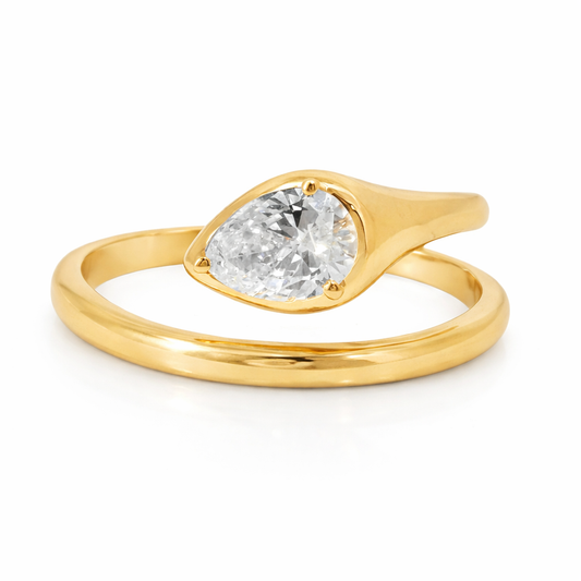 0.43Ct Lab Diamond 14k Yellow Gold Ring