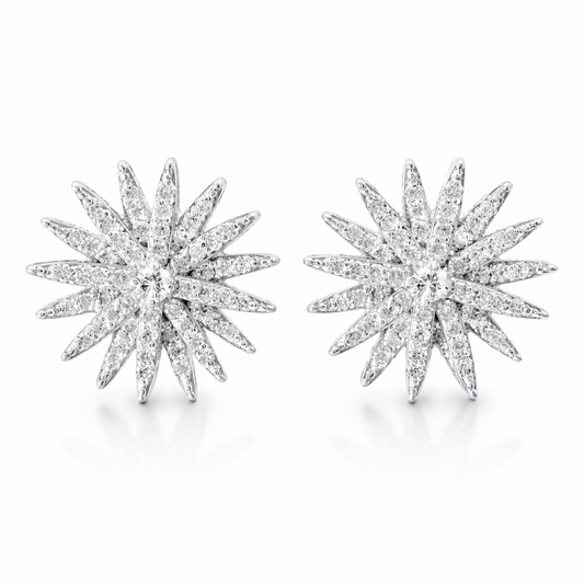 0.96CT Diamond 14k White Gold Earring