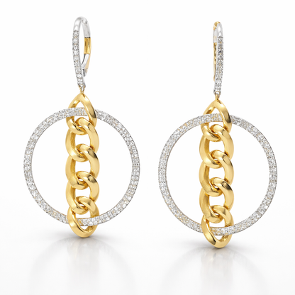 2.32CT Diamond Earring 14k White Gold