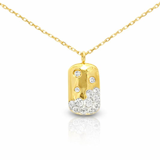0.31CT Diamond Pendant 14k Yellow Gold