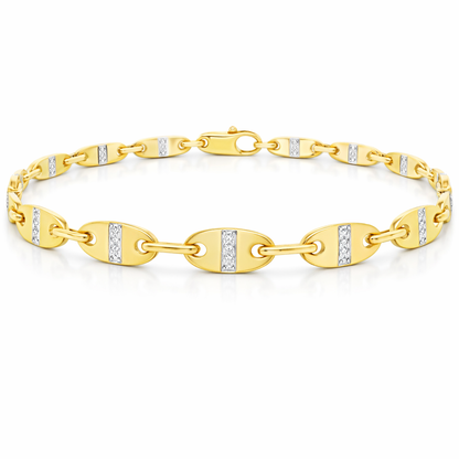 0.19CT Diamond Bracelet 14k Yellow Gold