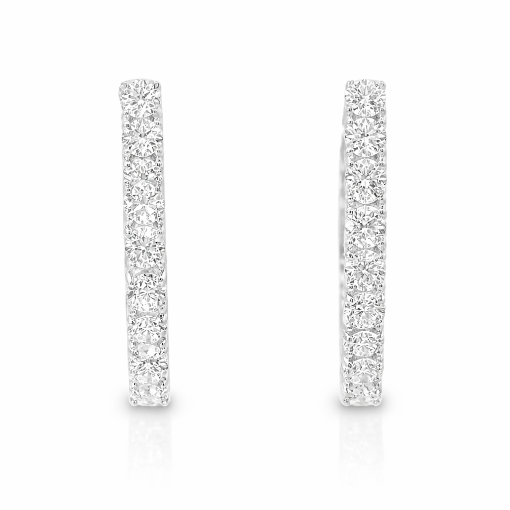 0.91CT Diamond 14k White Gold Earring