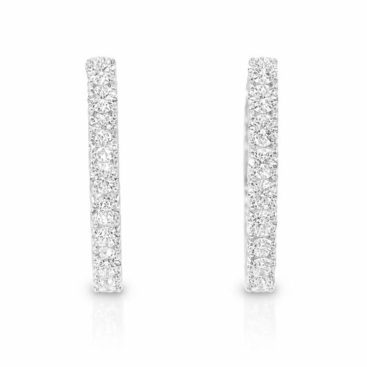 0.91CT Diamond 14k White Gold Earring