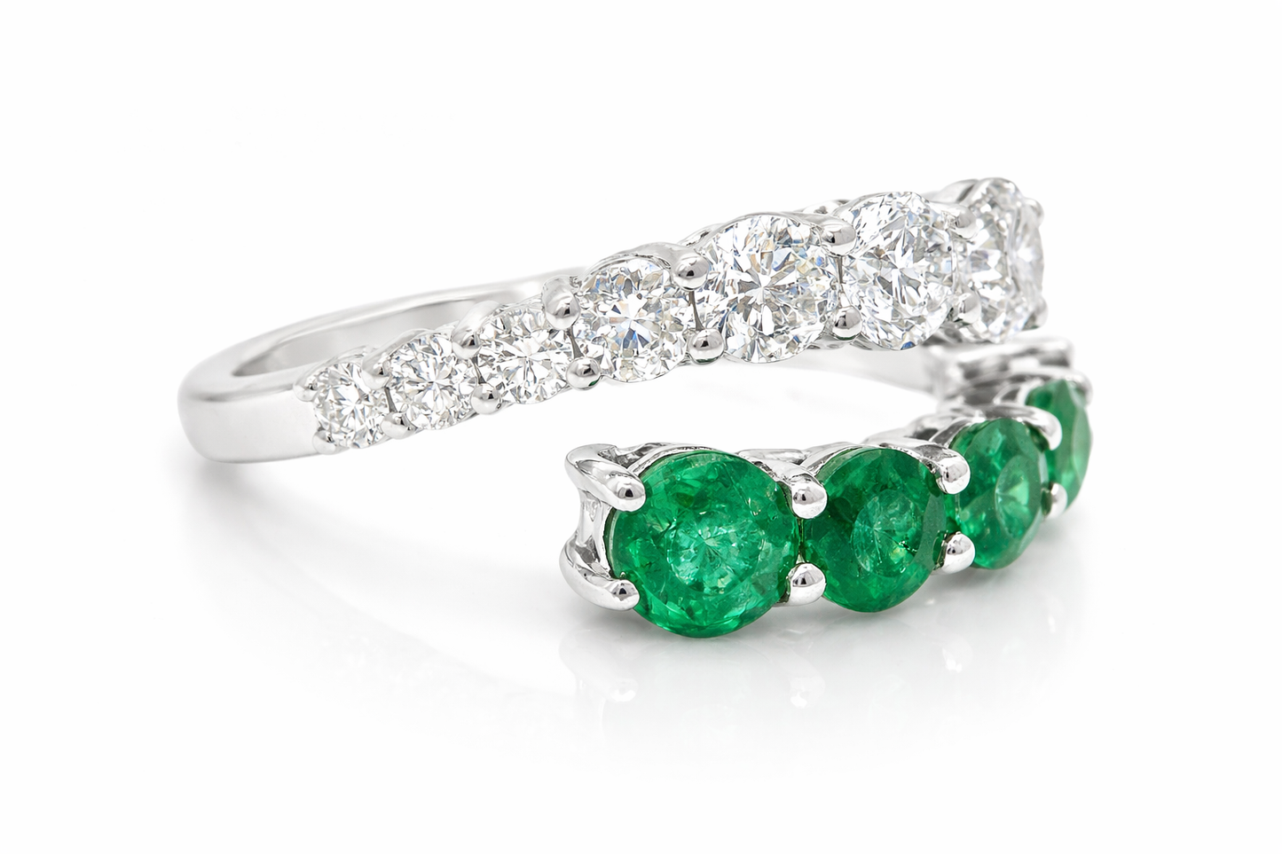 0.71CT Gemstone & 0.69CT Diamond Ring 18k White Gold