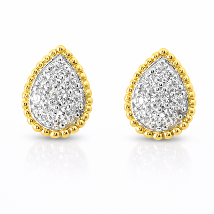 0.75CT Diamond  14k  Yellow Gold Earring