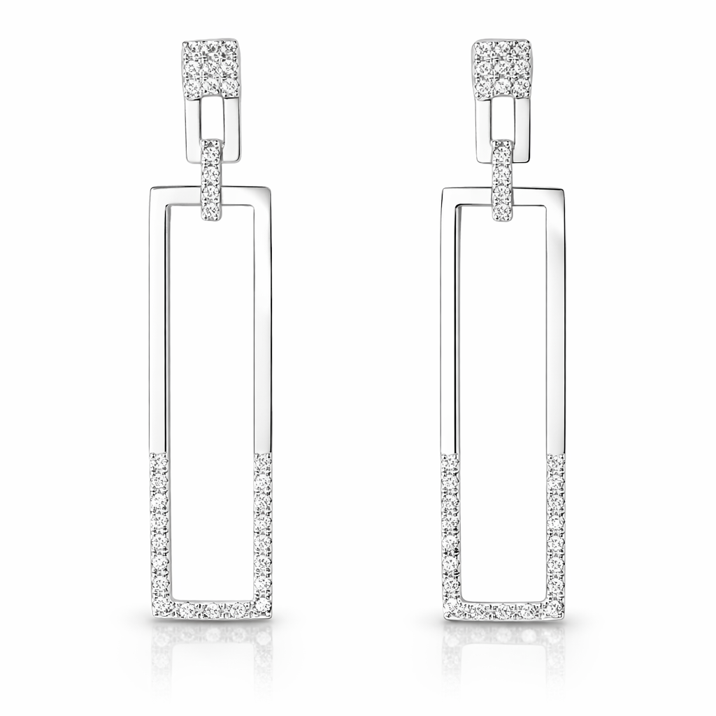 0.20CT Diamond 14k White Gold Earring