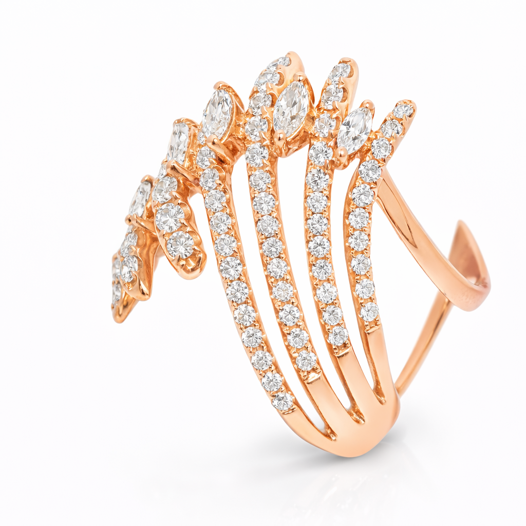 1.77CT Diamond Ring 18k Rose Gold