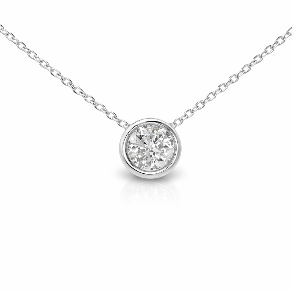 0.50CT Diamond Pendant 18k White Gold