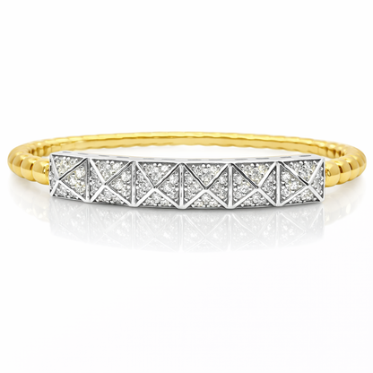 1.01CT Diamond Bangle 14k Yellow Gold
