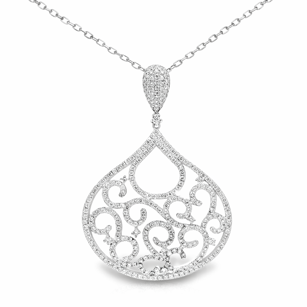 2.26ct diamond pendant in 14k white gold – Niara