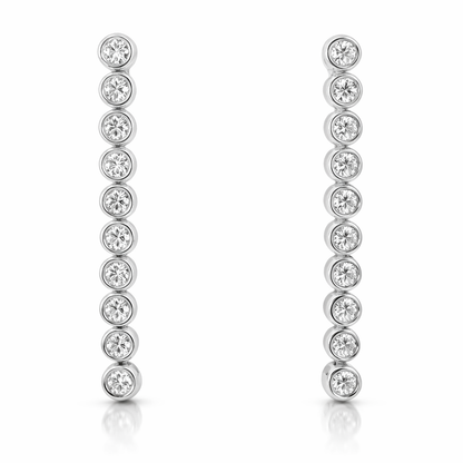 0.43CT Diamond 18k White Gold Earring