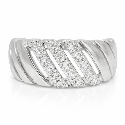 0.23CT Diamond Ring 14k White Gold