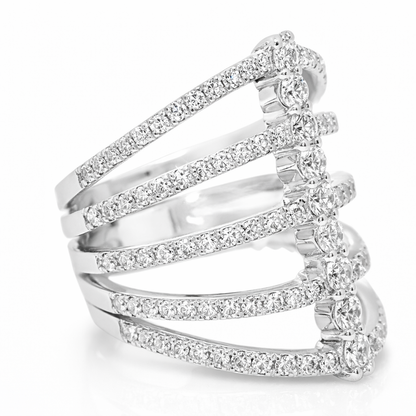 1.33CT Diamond Ring 14K White Gold
