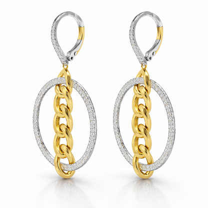 2.32CT Diamond Earring 14k White Gold