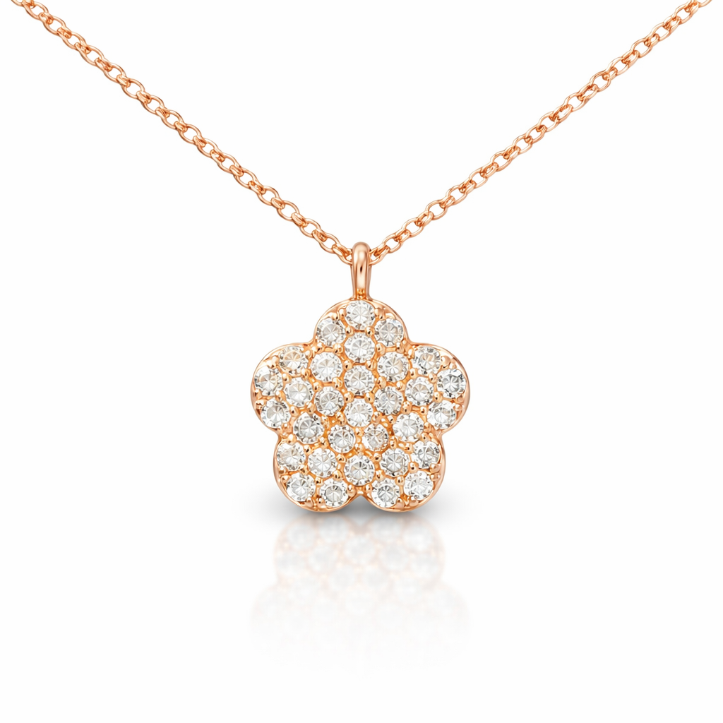 0.34CT Diamond Pendant 14k rose Gold