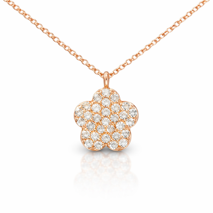 0.34CT Diamond Pendant 14k rose Gold