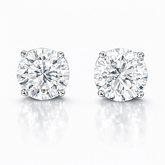 6.00CT Lab Diamond Stud Earring 14k White Gold