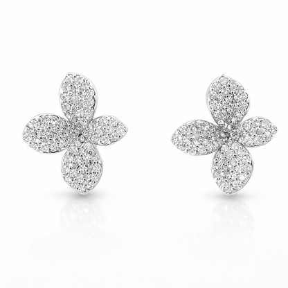 0.89CT Diamond 14K White Gold Earring