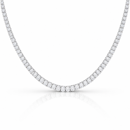 2.31CT Round Cut Diamond 4 Prong Tennis Necklace 14K Gold