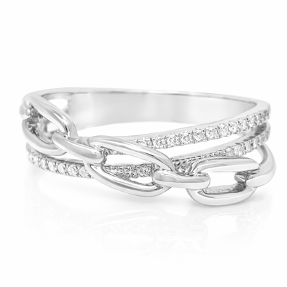 0.11CT Diamond Ring 14k White Gold