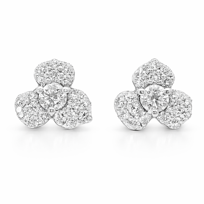0.56CT Diamond Earring 14k White Gold