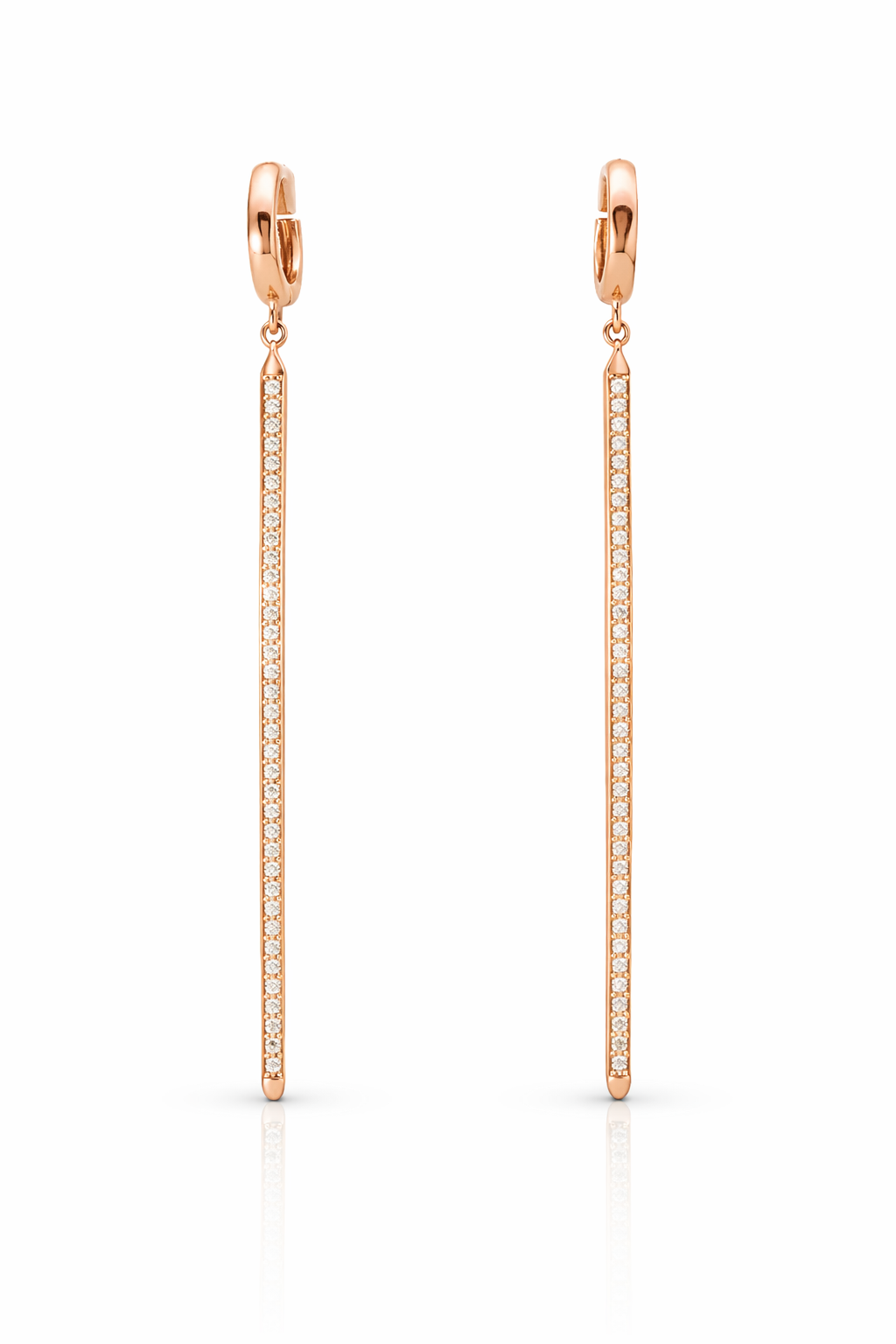 0.38CT Diamond 14k Rose Gold Earring