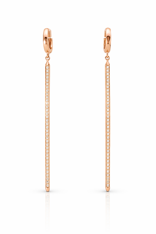 0.38CT Diamond 14k Rose Gold Earring